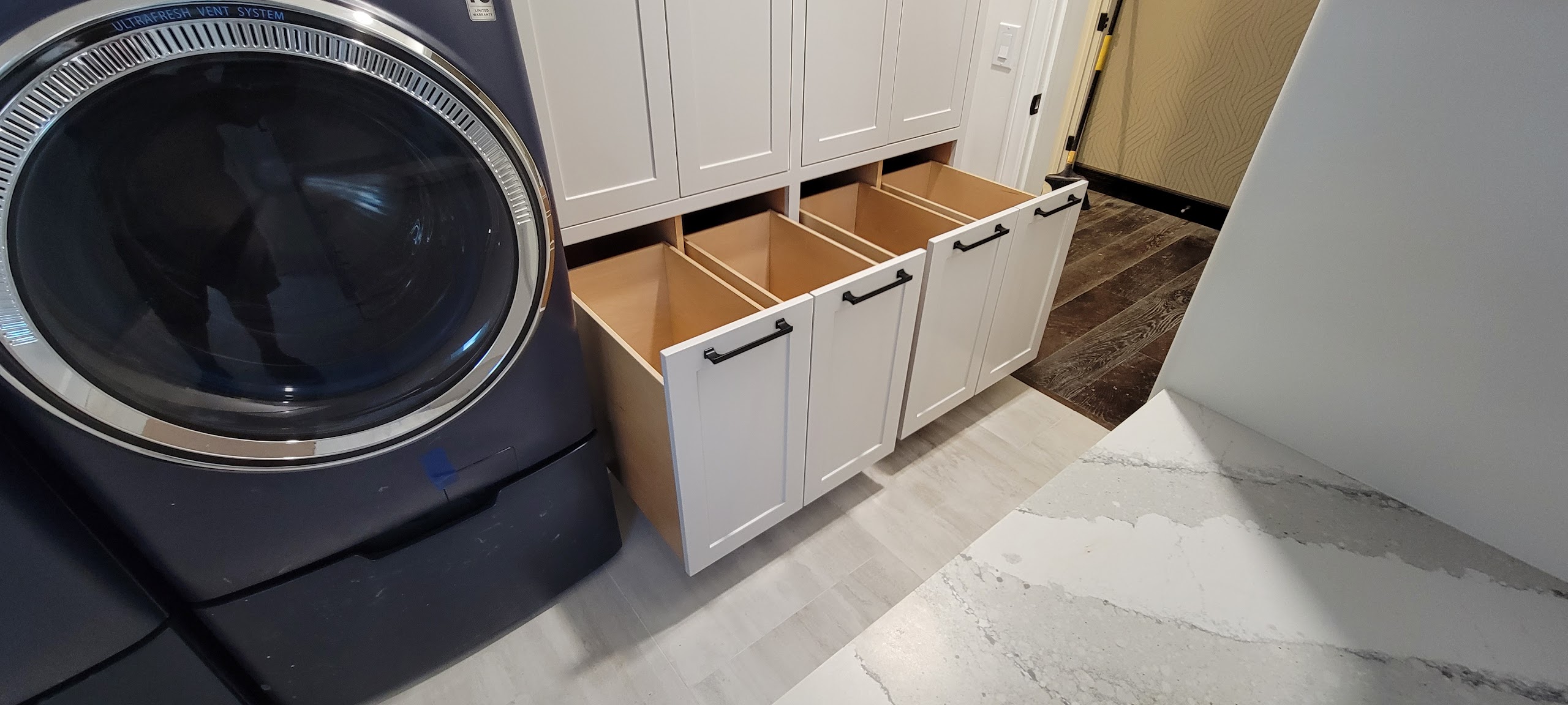 Pull-Out Laundry Sorting System